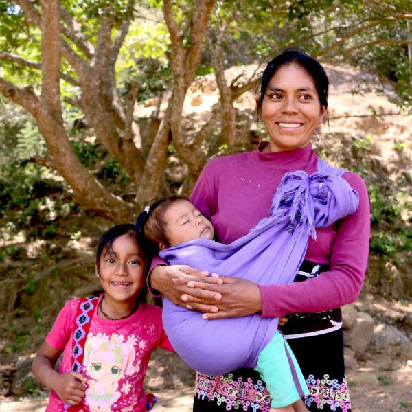 Mother & children in La Ramona, Mexico